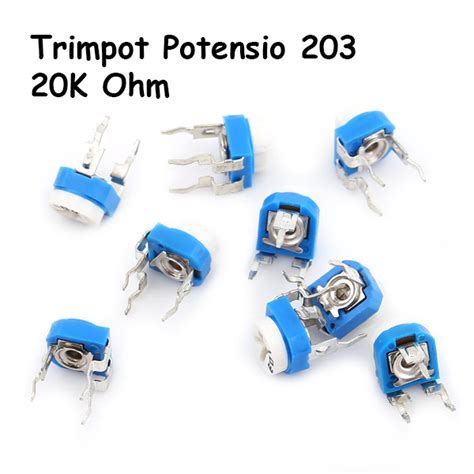 Jual Trimpot Potensio 20k Ohm Potensiometer 203 Variable Resistor