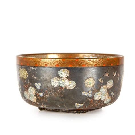 Meiji Kutani Bowl Ceramics Japanese Oriental