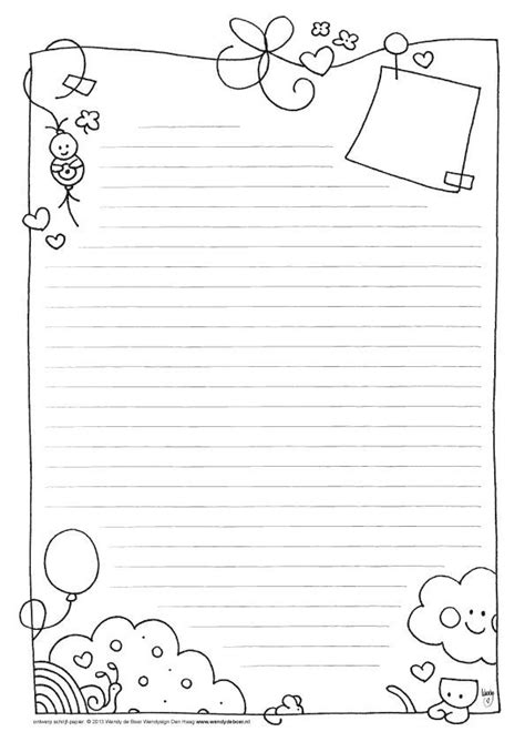 17 Best Images About Printable Lined Writing Paper On Pinterest Kids