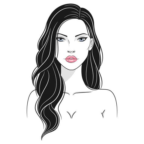 Clip Art Of Nude Beautiful Young Woman Illustrations Royalty Free