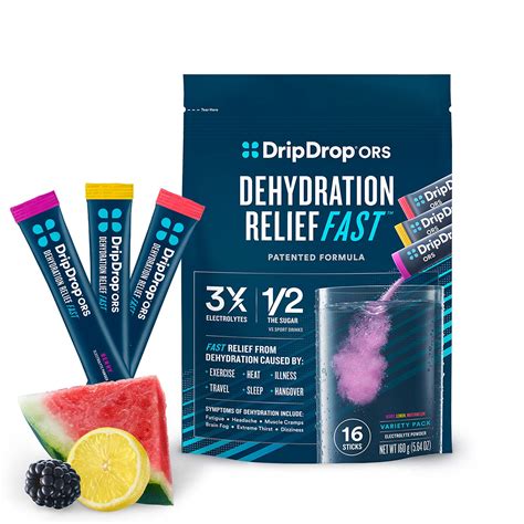 Buy DripDrop ORS Electrolyte Powder For Dehydration Fast For