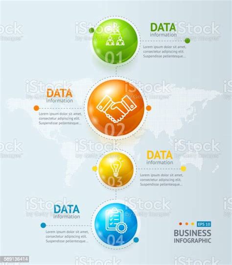 Infographic Timeline And Ball Or Globe Vector Stock Illustration