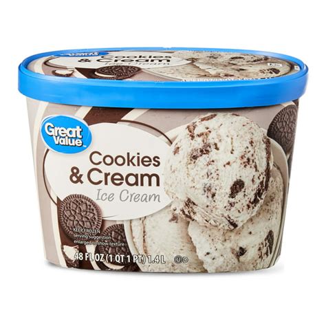 Great Value Cookies And Cream Ice Cream 48 Fl Oz