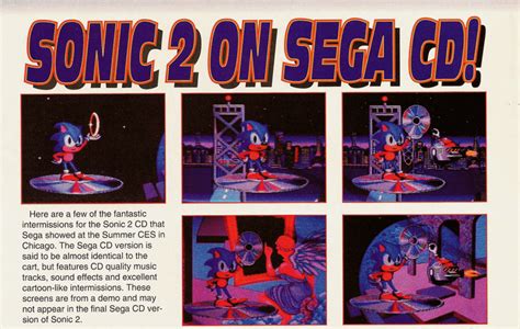 Early Images Of The Canceled Sonic The Hedgehog 2 Port On Sega Cd I