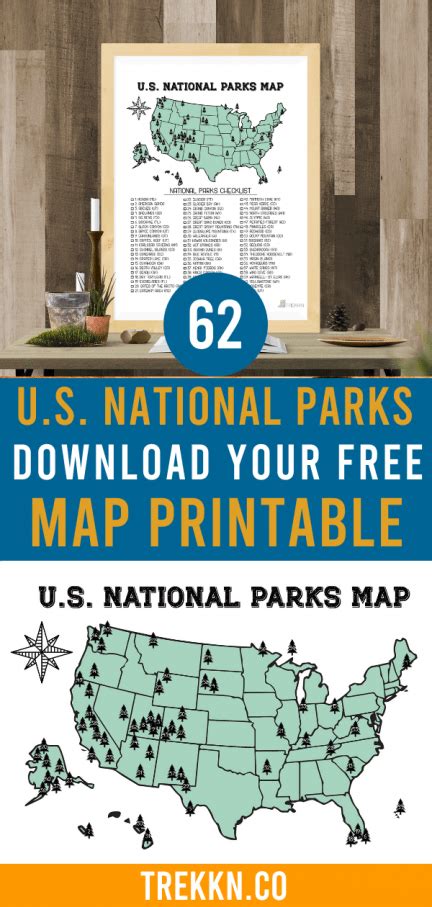 Your Printable Us National Parks Map With All 62 Parks