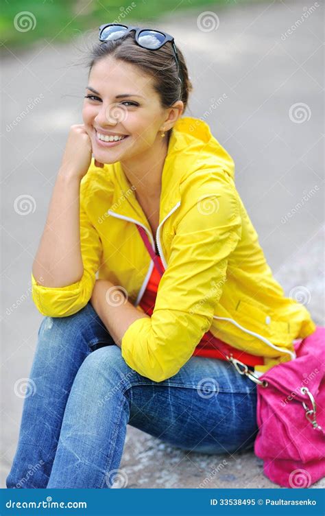Stylish Teenager In Colorful Clothes Outdoor Stock Image Image Of Pretty Spring 33538495