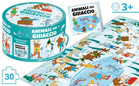 Amazonit Animali Sul Ghiaccio Ediz Illustrata Con Puzzle Gaule