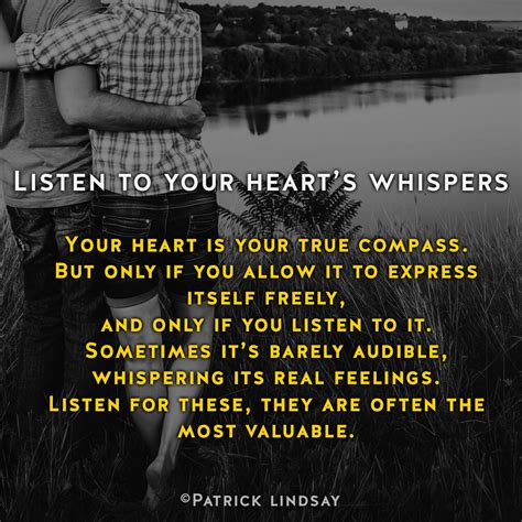 Listen To Your Hearts Whispers — Patrick Lindsay