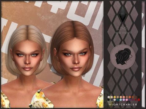 Nightcrawler Sims Nightcrawler Lime Sims Hair Sims Womens Hairstyles