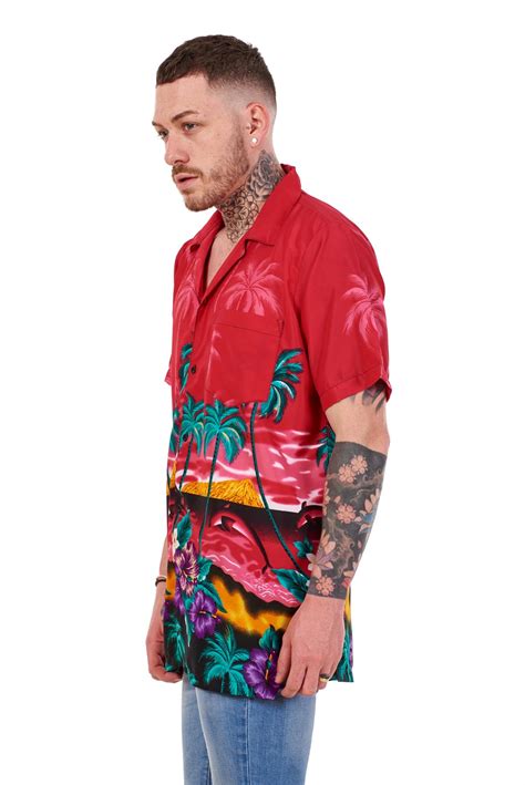 Mens Hawaiian Shirt Multi Colors Print Regular Big Size Summer Fancy