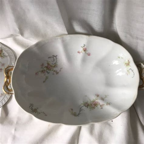 Antique Limoges Pink Floral Princess Covered Casserole Double Etsy