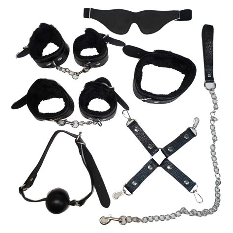 monstermarketing bedroom play handcuff blindfold whip bondage set adult sex toy black shopee