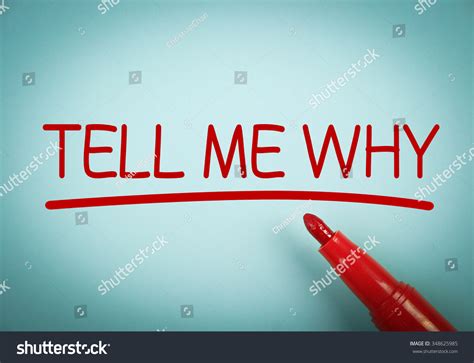 Tell Me Why Text Red Underline Stock Photo 348625985 Shutterstock