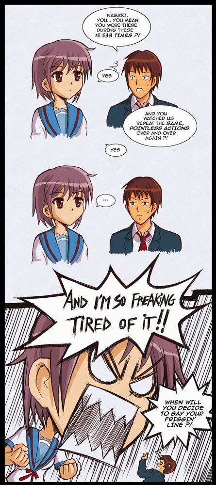 Endless Eight Kyon And Yuki Kyon The Melancholy Of Haruhi Suzumiya