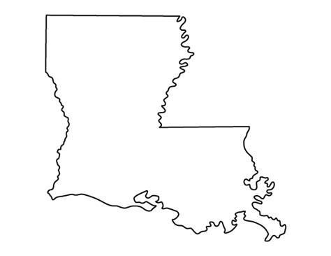 Printable Louisiana Template