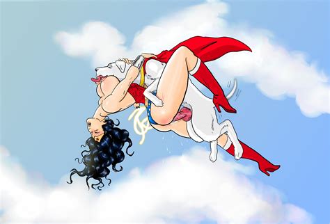 Wonder Woman And Krypto Airborne Colored By Ksennin Hentai Foundry