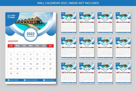 Premium Vector Modern Wall Calendar 2022 Creative And Colorful Design