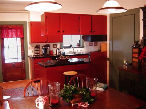 Red Country Kitchen Best Design For Big Small Kitchen Homesfeed