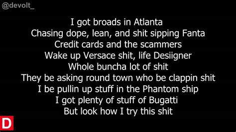 Desiigner Panda Lyrics On Screen Youtube