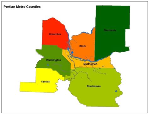 Portland Metro Portland Oregon County Map Interactive Map