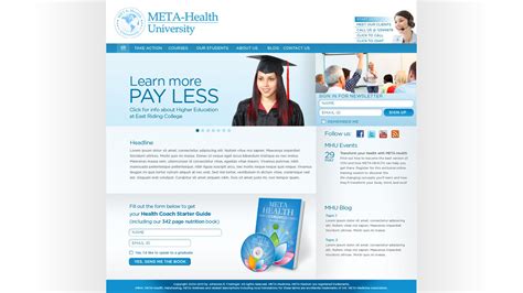 META-Health University Website design | University teaching, University website, University 
