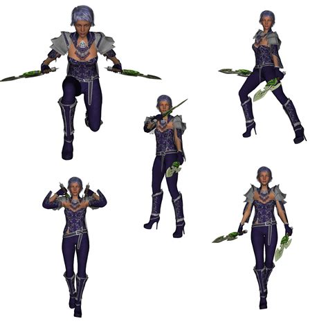 Dual Wield Swords Poses For G D Figure Assets Thecava