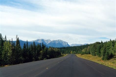 Highway To Rocky Mountains Stock Photo Image Of Scene 5114836