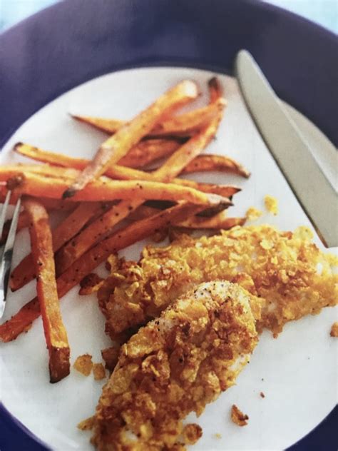 Breaded Chicken Strips And Sweet Potato Fries Recipe Cloud App
