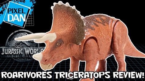 Jurassic World Triceratops Roarivores Fallen Kingdom Mattel Figure Video Review Youtube