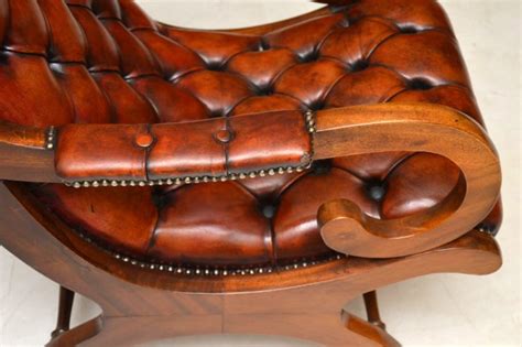 Having started out restoring antique upholstery, the company grew and today a collection of over 150 designs are now made in their workshops in the. Antique Regency Style Leather & Mahogany Armchair ...