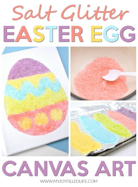 Salt Glitter Easter Egg Canvas Art My Joy Filled Life