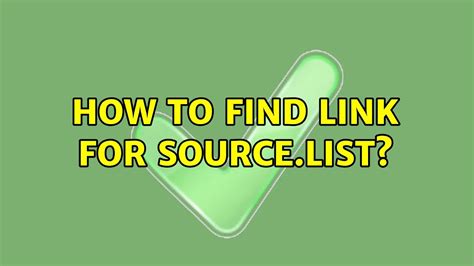 How To Find Link For Sourcelist Youtube