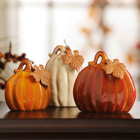 Ceramic Pumpkins Set Of 3 Kirklands