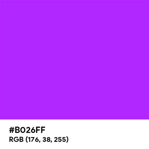 Neon Purple Color Hex Code Is B026ff