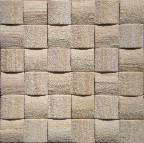 Polished Yellow Stone 3d Mosaic Tiles For Wall Tile 10 15 Mm Rs 125