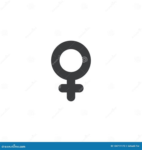 Female Gender Icon Vector Icon Women Symbol Girl Sign Sex Symbol Toilet Print Stock Vector