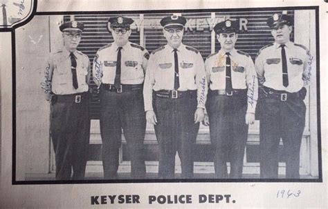 Mineral County West Virginia Keyser Police Department Picture 1963