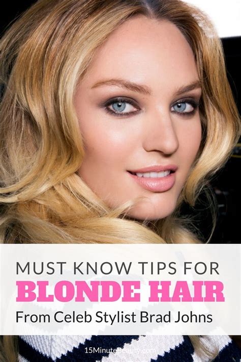 The Ultimate Blonde Hair Tips From Brad Johns Perfect Blonde Hair