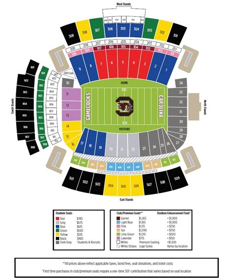 8 Photos Williams Brice Stadium Seating Chart Row Numbers And Review