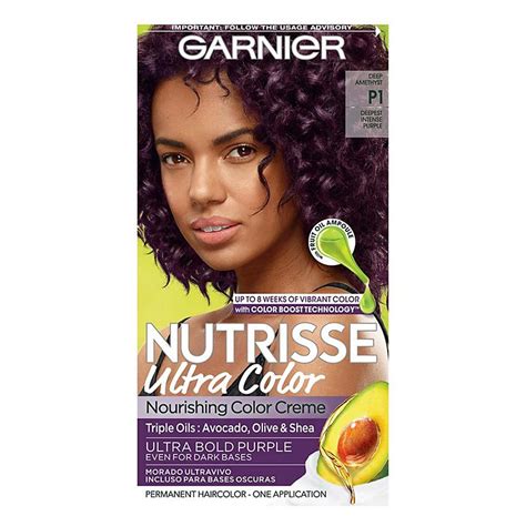 Garnier Nutrisse Ultra Color Nourishing Permanent Hair Color Creme P1 Deepest Intense Purple