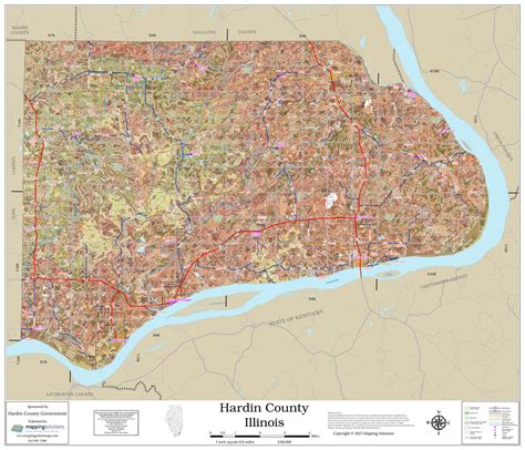 Hardin County Illinois 2023 Soils Wall Map Mapping Solutions