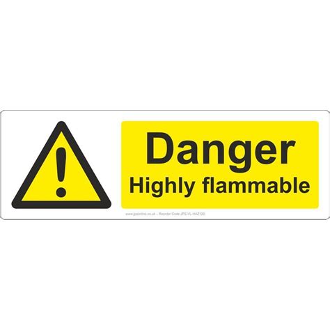 Danger Highly Flammable Sign Jps Online