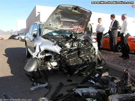 2008 Porsche Cayenne Turbo Crashes At Dealership Lot