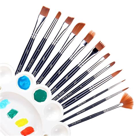 Ohuhu Oil Painting Brush 12pcs Nylon Hair Art Paint Brush