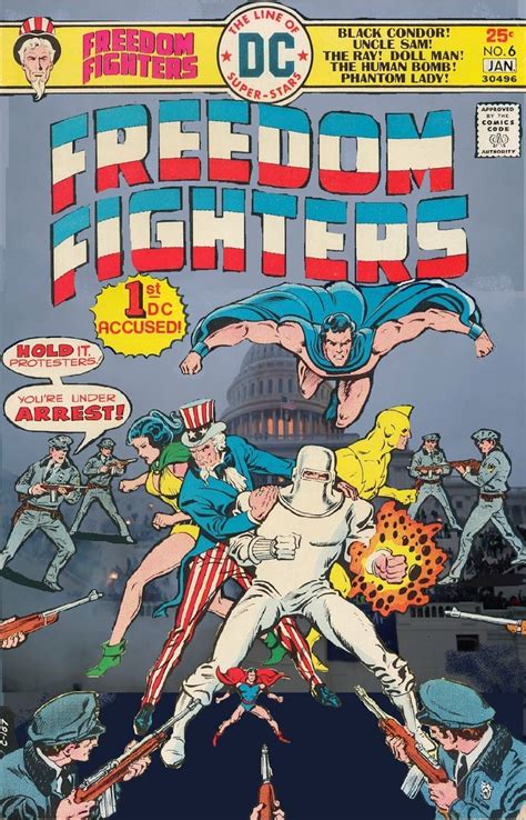 At January Comic Books Comic Book Cover Freedom Fighters Superstar January Author