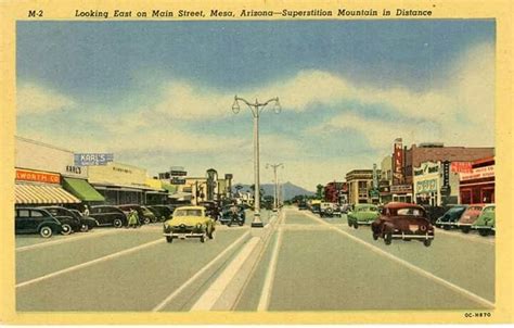 Postcard From 1950 Arizona Mesa Az Arizona History