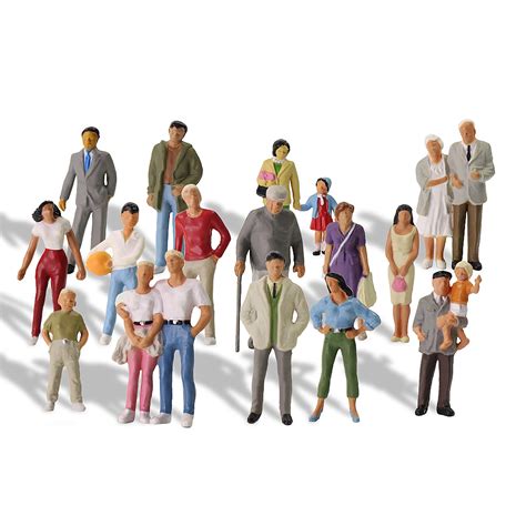 20pcs Model Trains 143 Scale O Scale Painted Figures Standing People