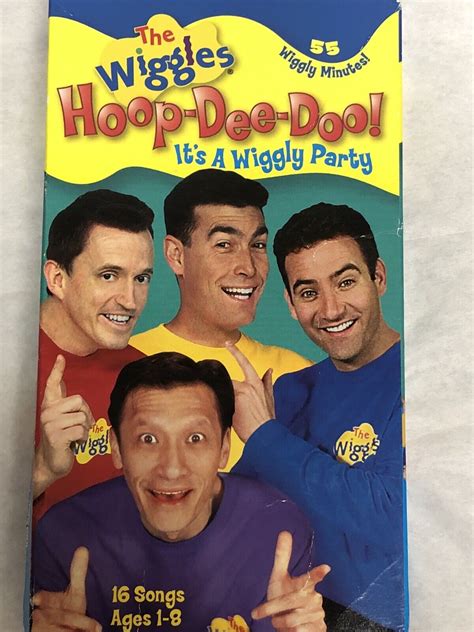The Wiggles Hoop Dee Doo It S A Wiggly Party Ca Vhs Rare Yellow My