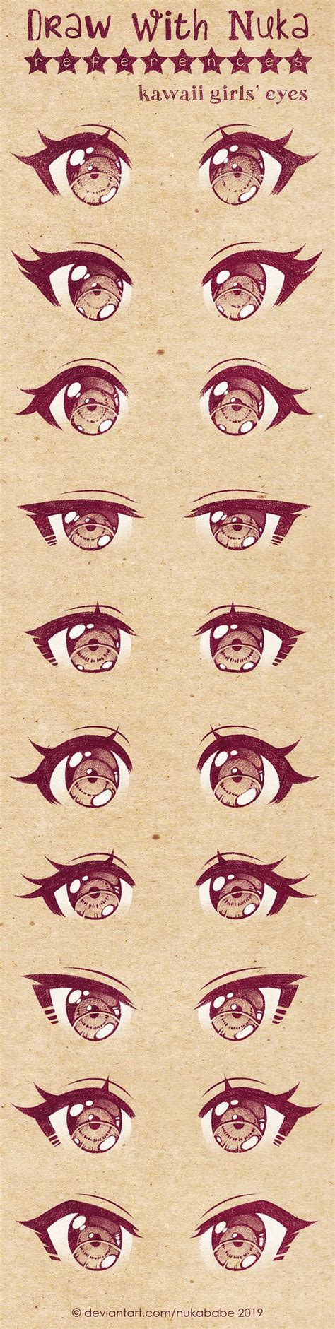 Anime Eyes Reference By Nukababe On Deviantart Anime Drawings