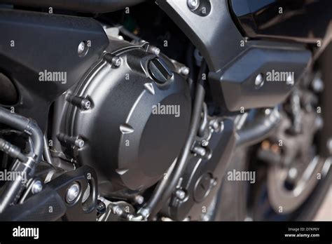 Engine Motorcycle Cylinder Closeup Detail Stock Photo Alamy